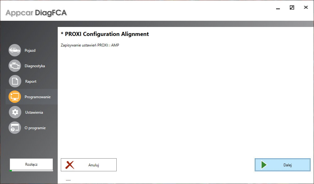 Appcar Proxi Configuration Alignment
