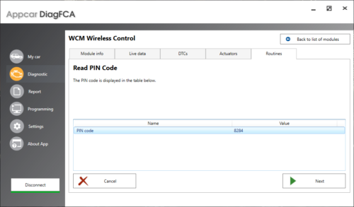 PIN Code Reading
